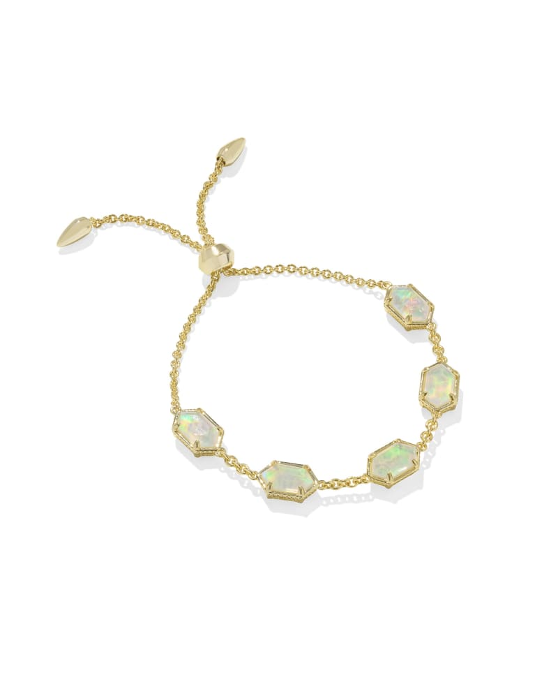 アクセサリー K10 gold delicate chain bracelet Elaina Gold Delicate Chain Bracelet in Berry Kyocera Opal