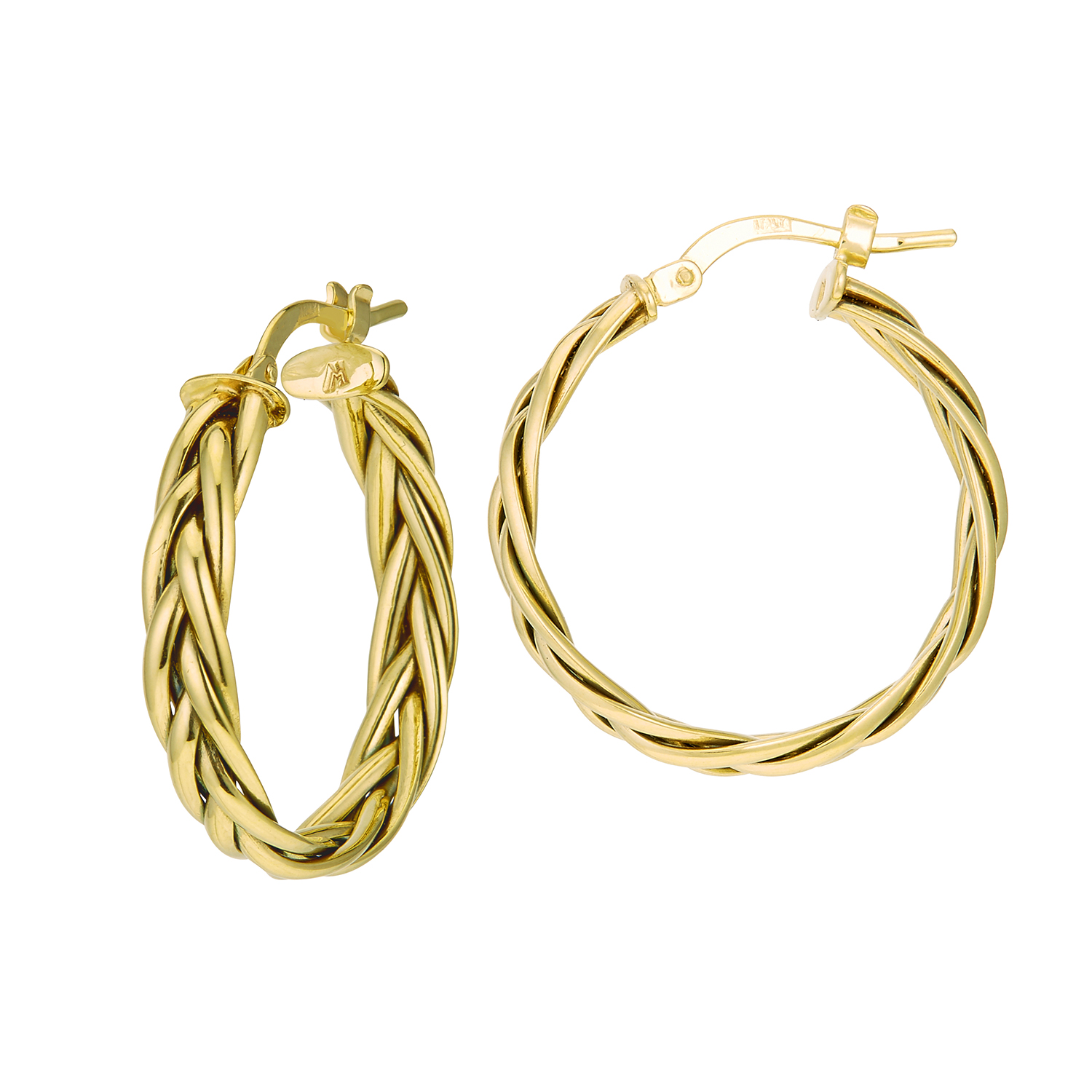 14K Braided Hoop Earrings 001-525-2003247 14KY Lutz | Kiefer