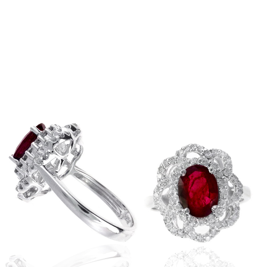 14K Ruby & Diamond Ring 0026002001414 Gemstone Rings Kiefer