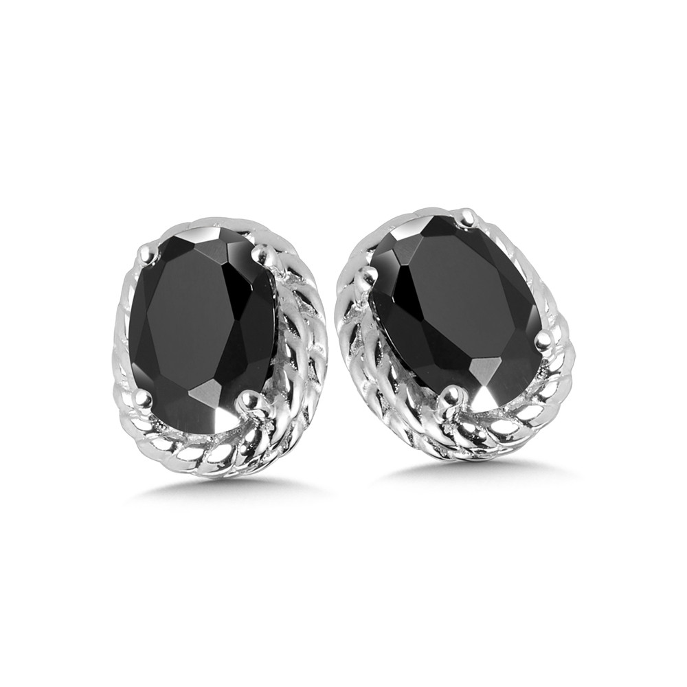 Sterling Onyx Earrings 001-610-2000883 SS - Kiefer Jewelers