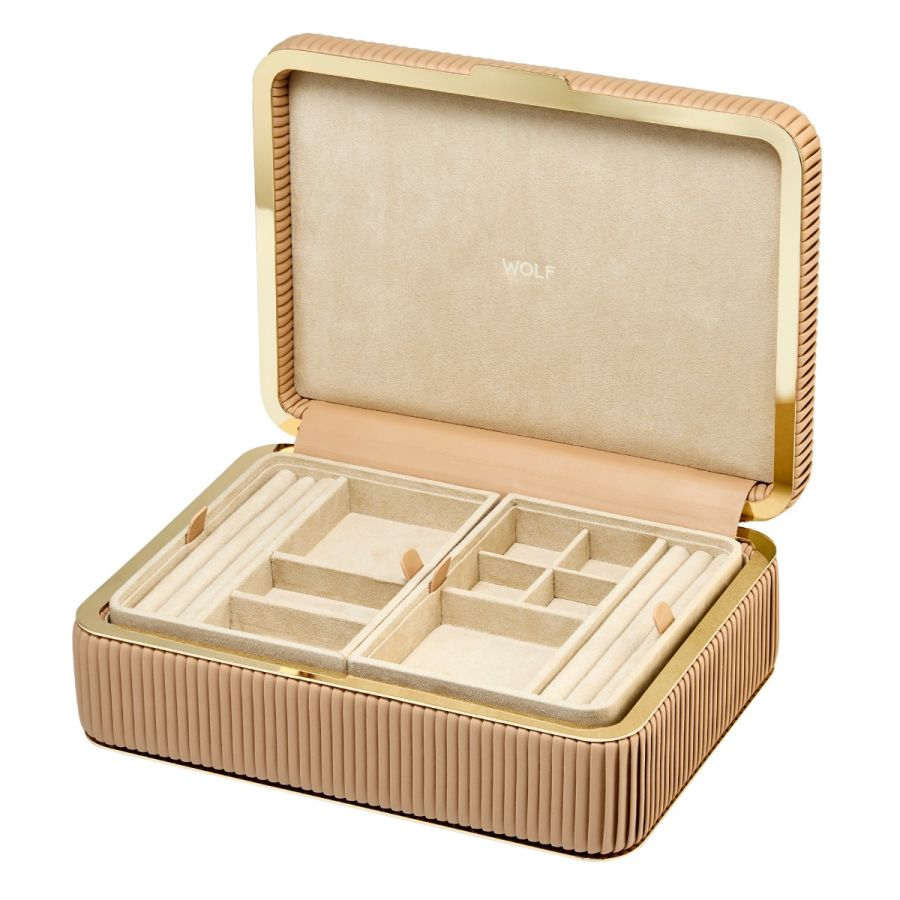 Bella Medium Jewelry Box in Mocha by Wolf 002-740-2000477 | Kiefer