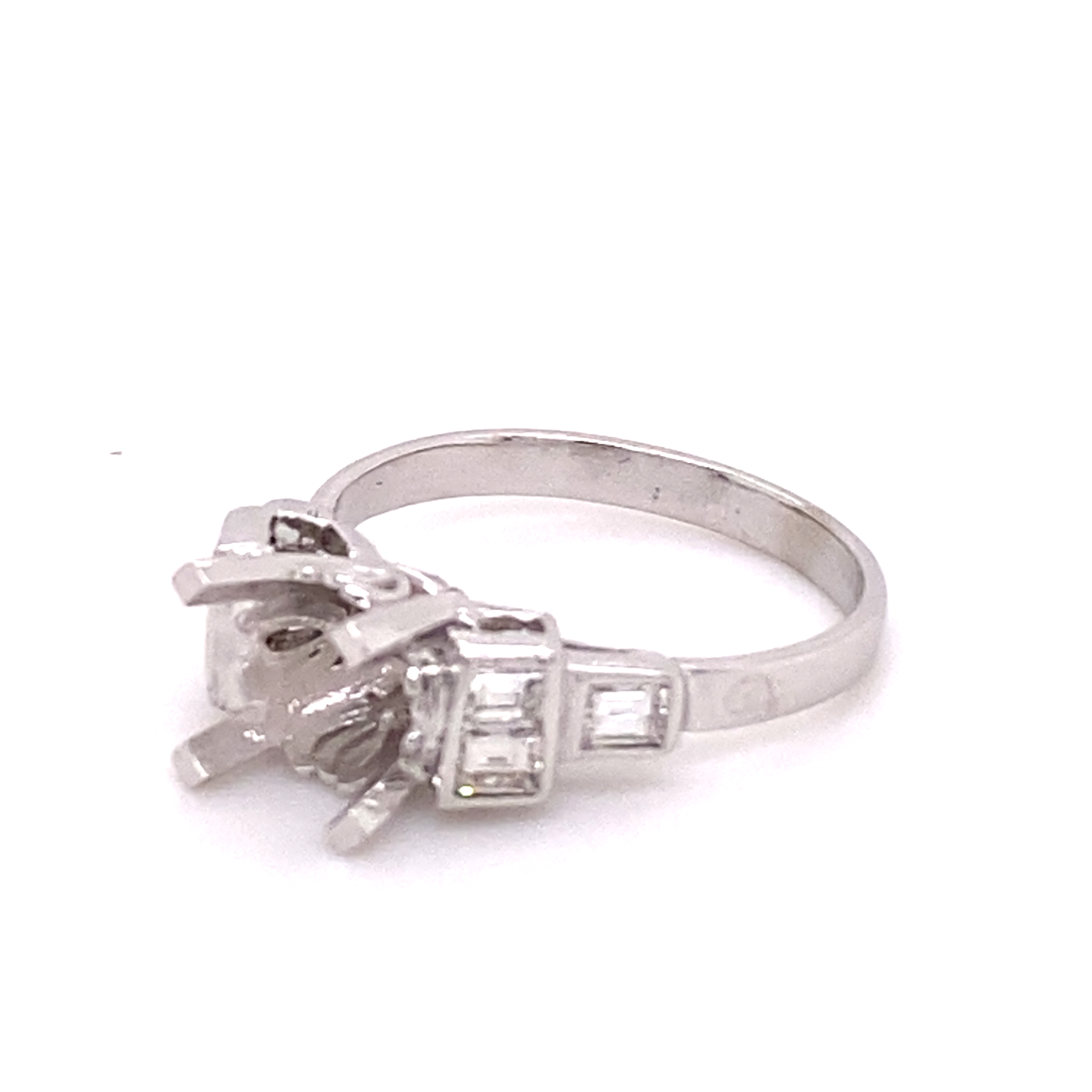 Estate Platinum Engagement Ring Setting 0018012000486 PL Kiefer
