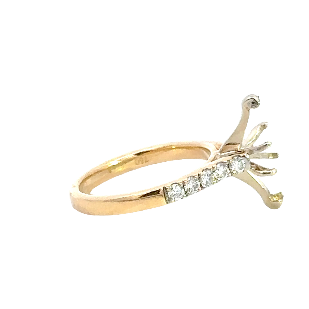 Estate 18K .38CTW Diamond Engagement Ring Setting Kiefer Jewelers