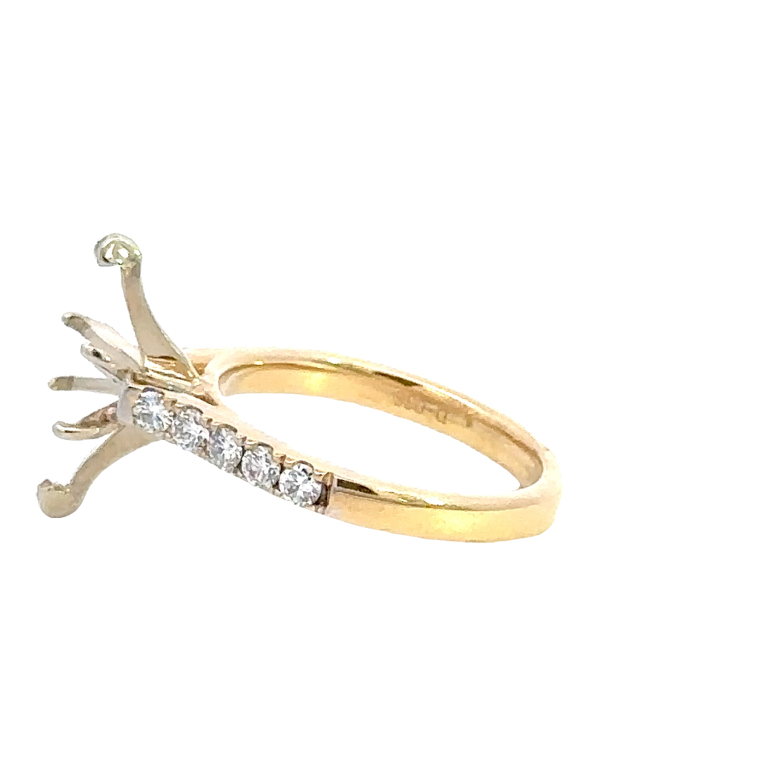 Estate 18K .38CTW Diamond Engagement Ring Setting Kiefer Jewelers