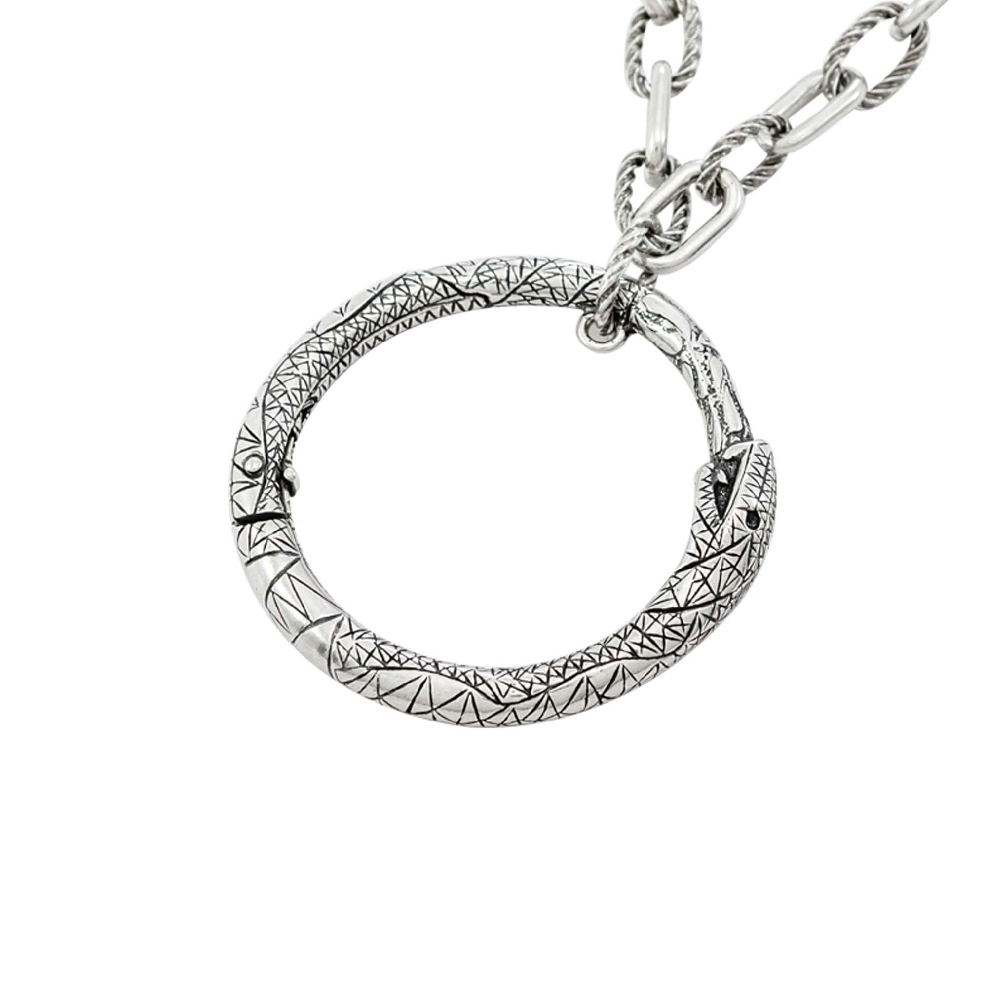 Gucci Ouroboros Necklace 35 in with Aged Snake Pendant La Mine d