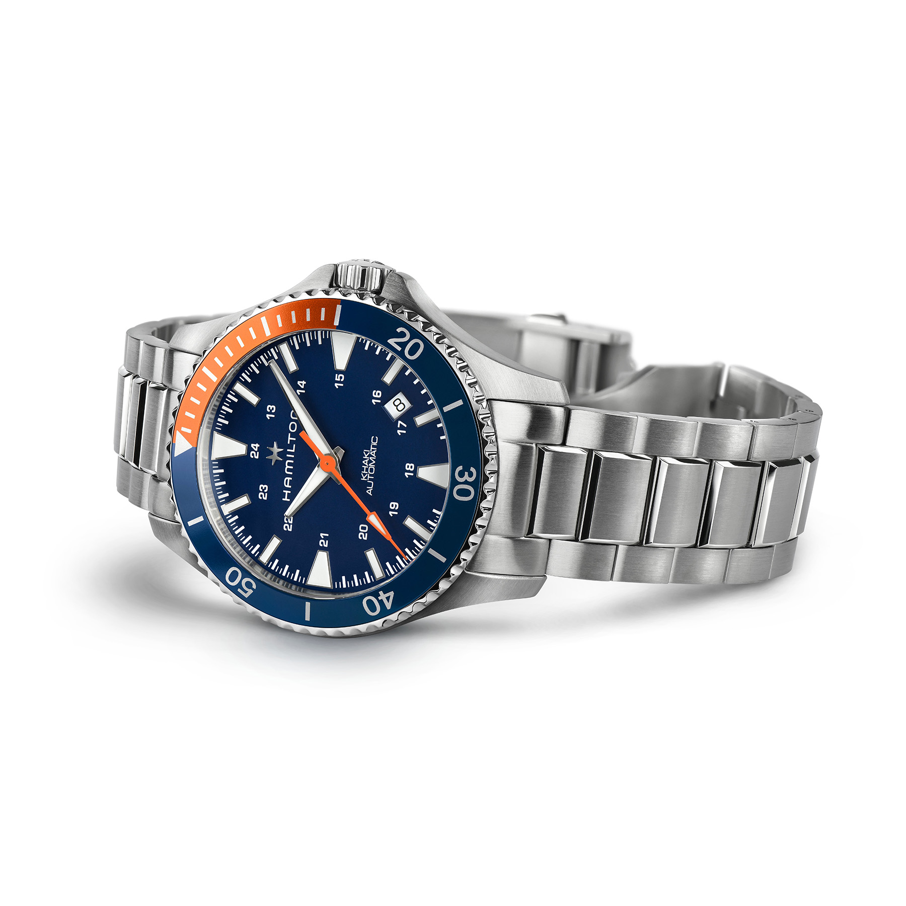 HAMILTON SCUBA AUTO ネイビー 40mm カーキ ネイビー Scuba Auto - ダイヤルカラー:ブルー - H82505140