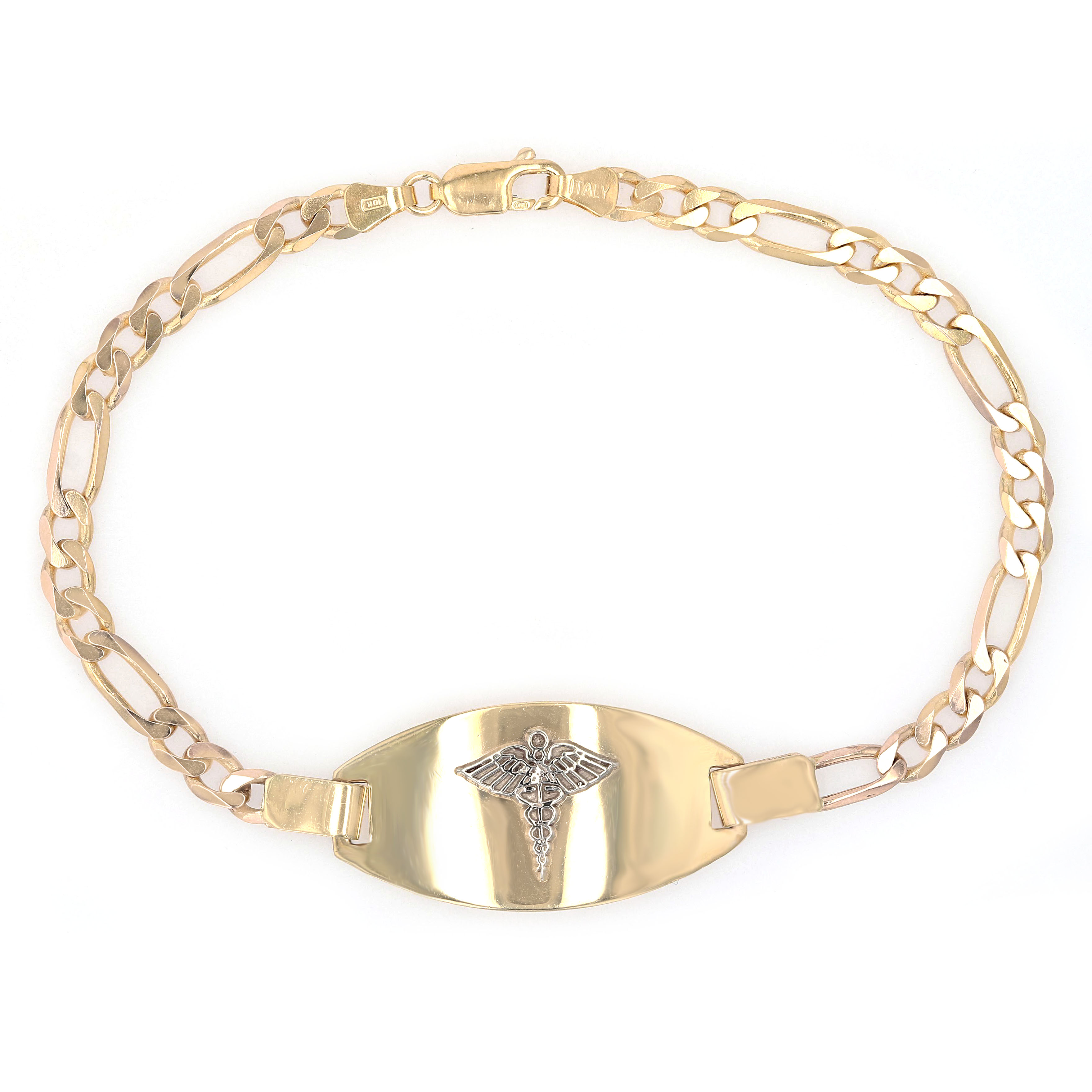 10k white gold medical alert bracelet cheap