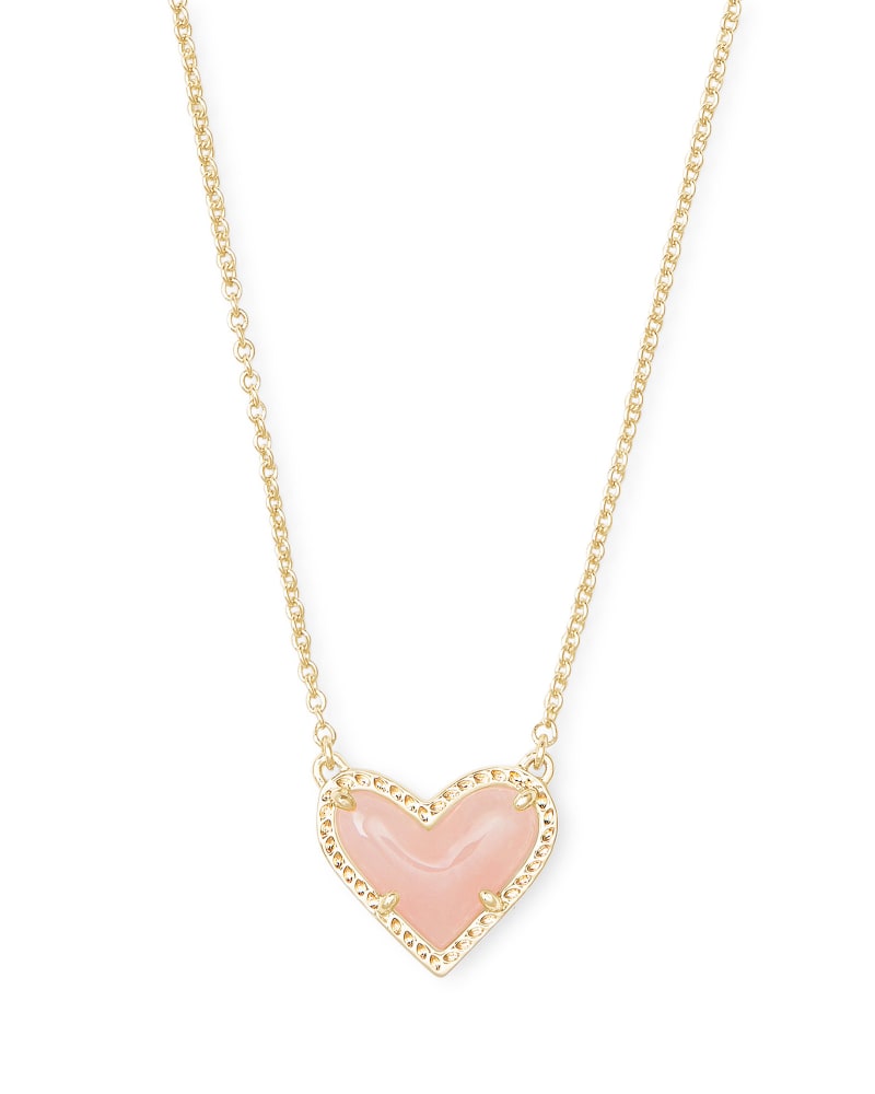 Gold Plated Rose Quartz Heart Pendant 001-772-00281 Lee Ann's