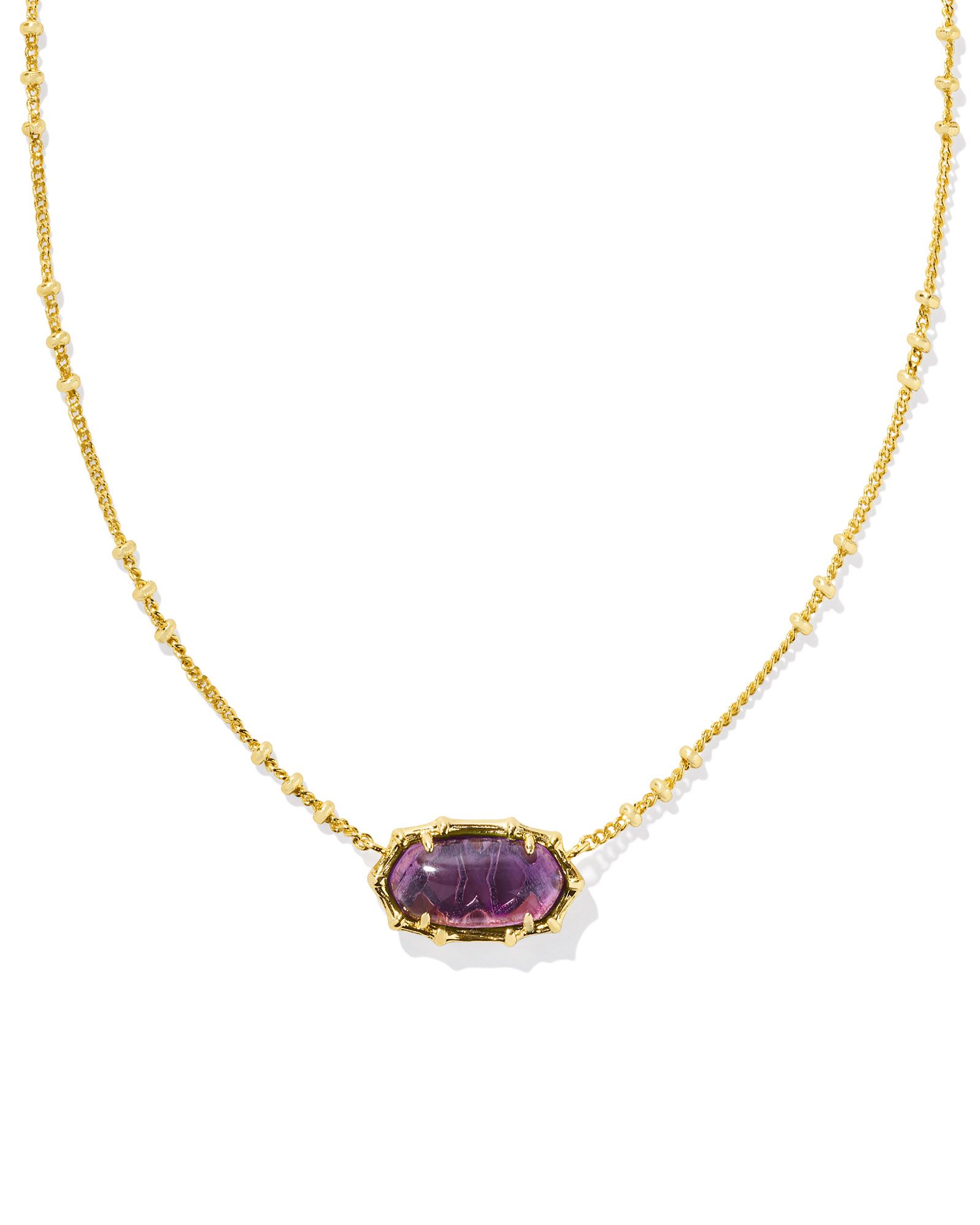 Cailin Gold Pendant Necklace in Purple Crystal | Kendra Scott NWT Kendra Scott Set Elle Earring & Delaney Necklace. Beautiful purple jewelry main image 1