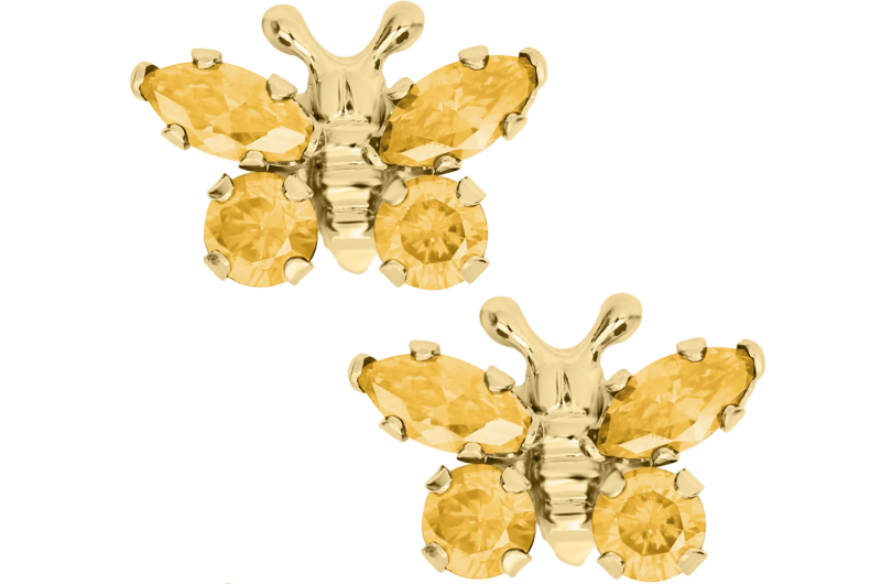 Lenue(レヌー)香りジュエリー☆14kgold butterflyピアス_2色 Lenue(レヌー)香りジュエリー☆14kgold butterflyピアス_2色