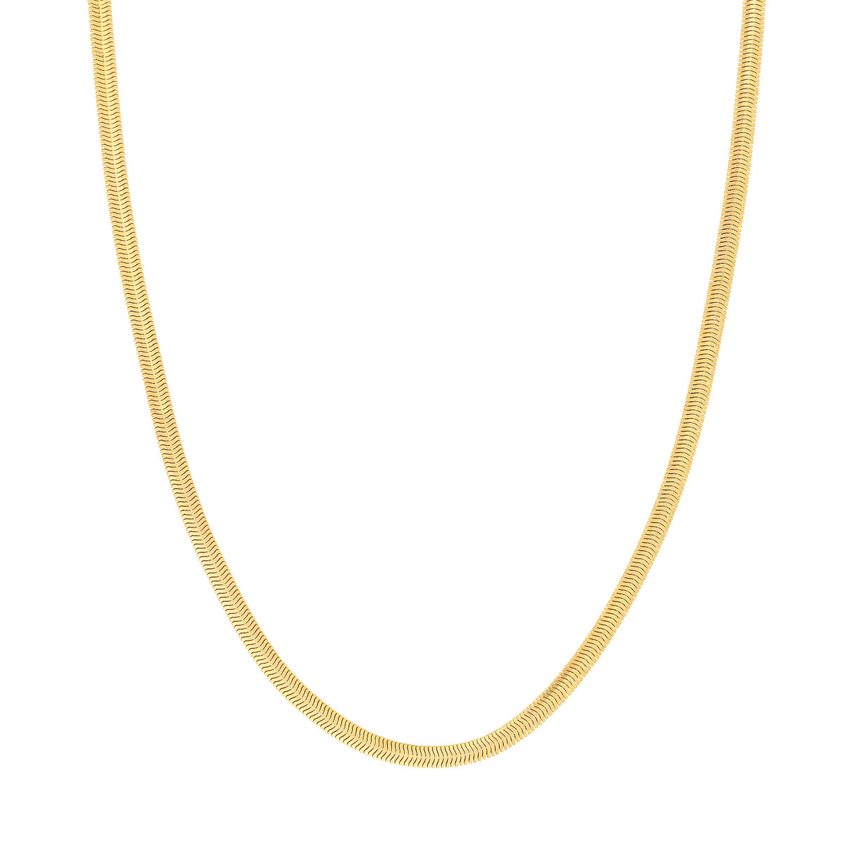 14Kt Yellow Gold Hallow Diamond Cut Snake Chain