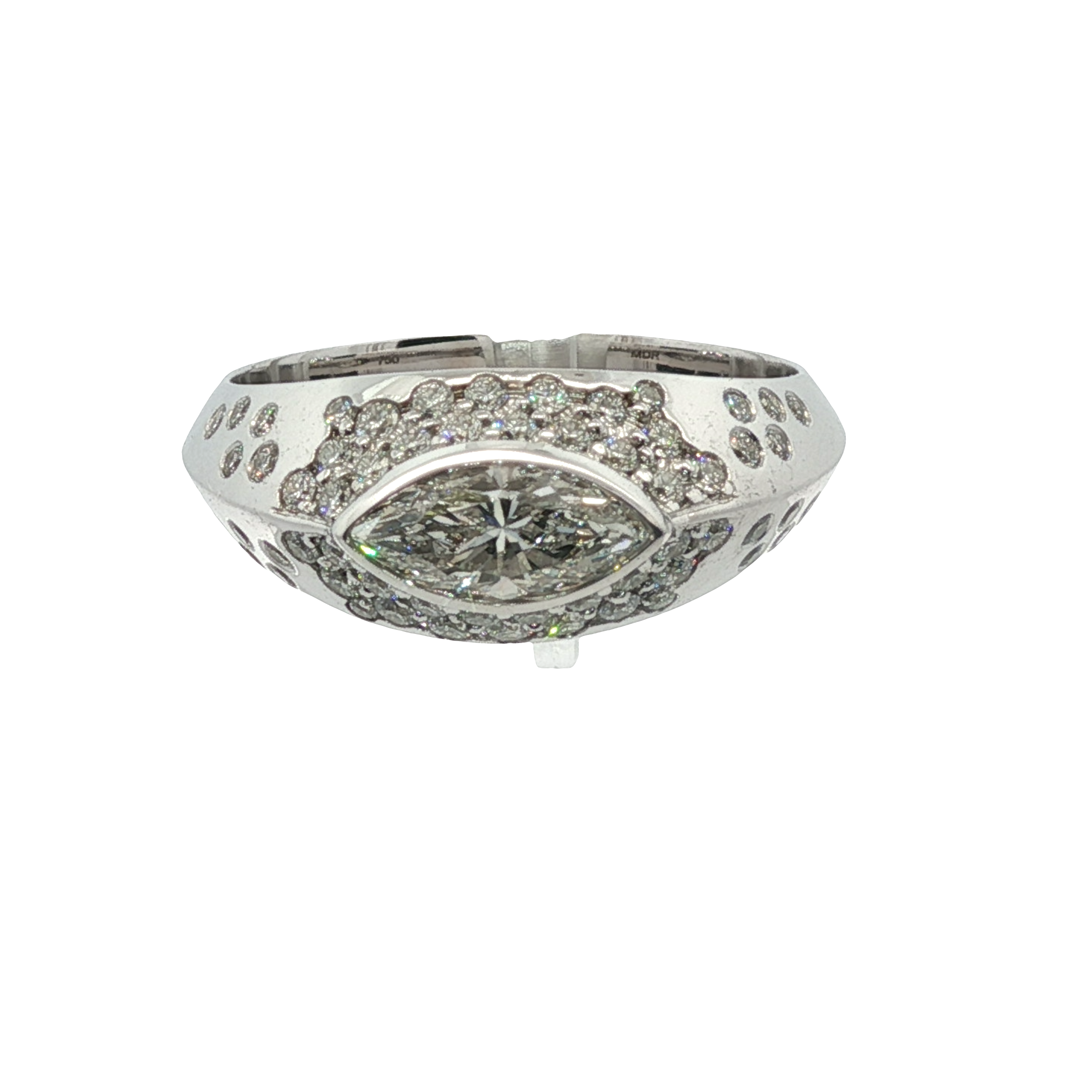 Lester Rings 0.61CT MARQUIS DIAMOND RING 001-102-00658 18KW Dresher | Lester Martin ...