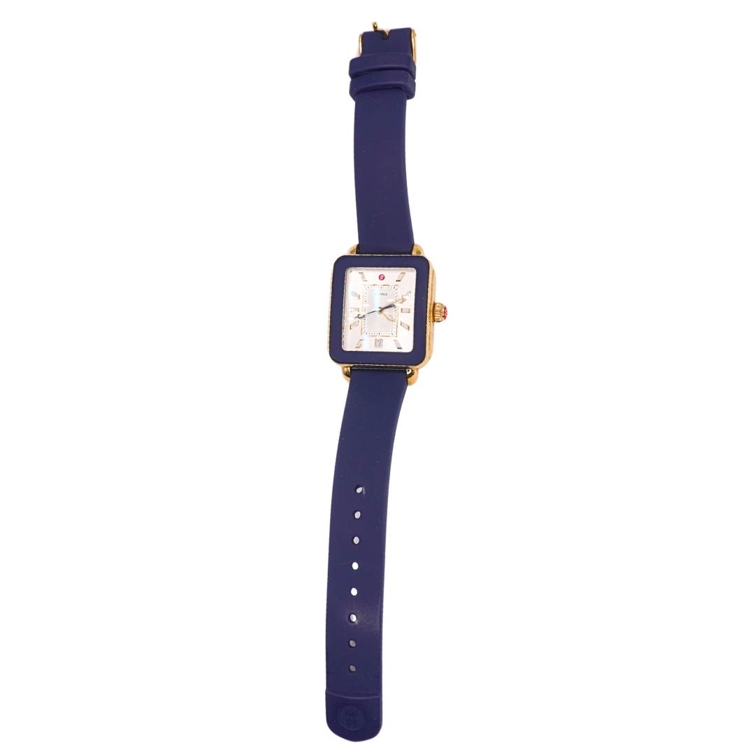 Michele Navy Blue Deco Sport Wach with Navy Blue Silicone St  display picture 2