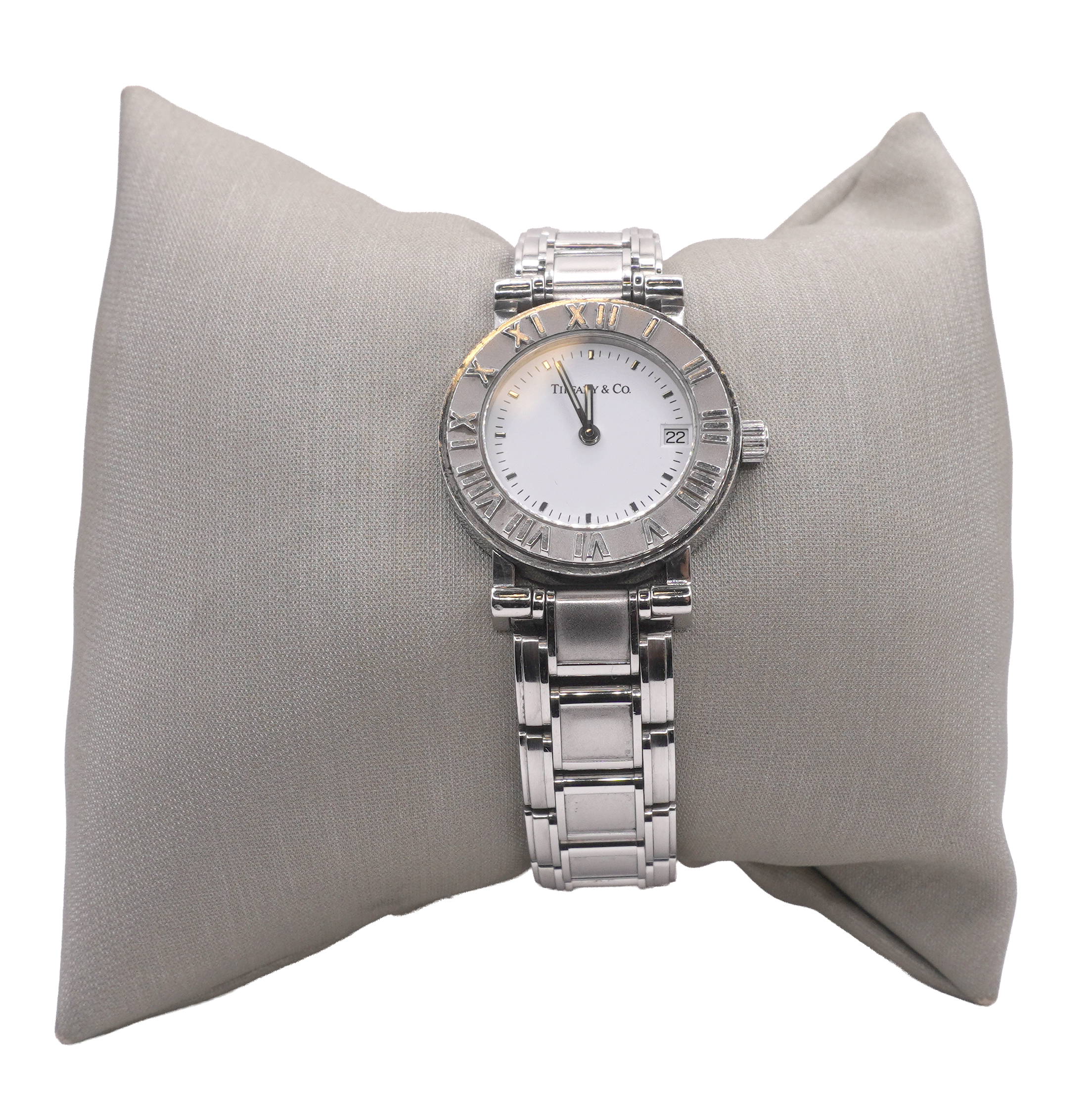 Tiffany and Co. Atlas Ladies Sterling Silver White Dial Watc  display picture 2