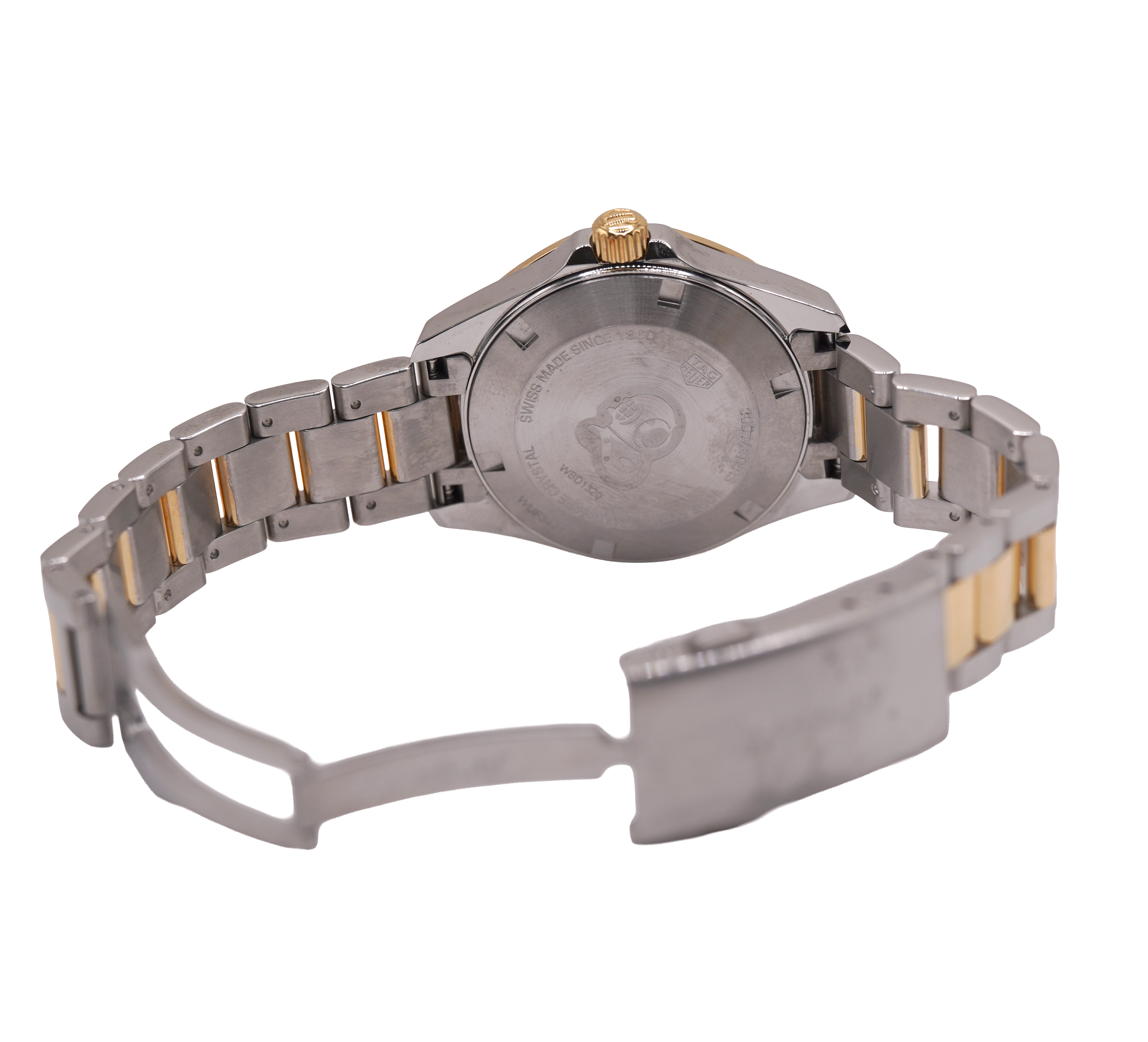 TAG Heuer Two Tone Aquaracer Watch with Mother of Pearl Dial 