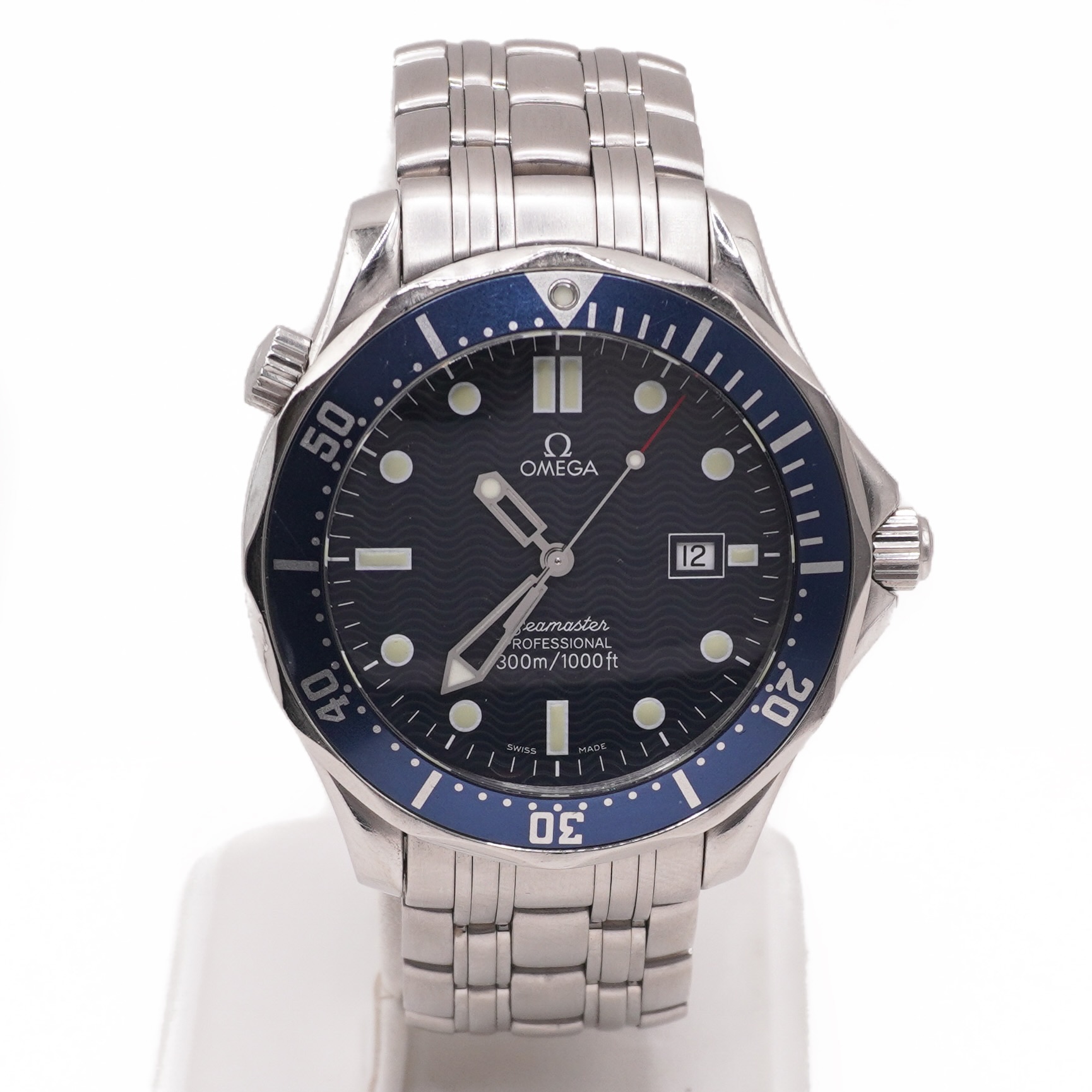 Omega Seamaster Stainless Steel Watch with Navy Dial | Lumina Gem 