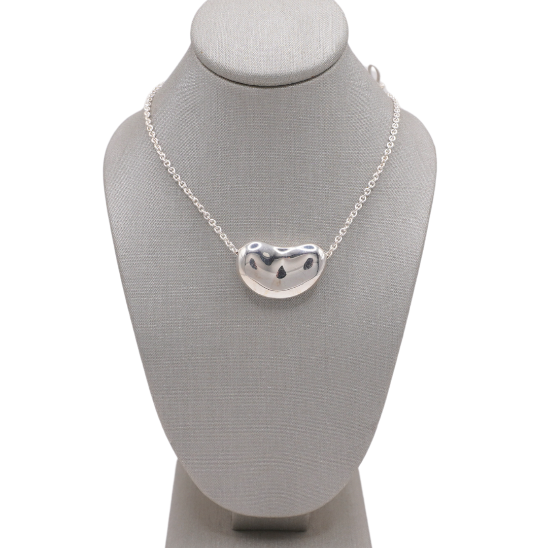 Tiffany and Co. Sterling Silver Bean Necklace 001-600-01684