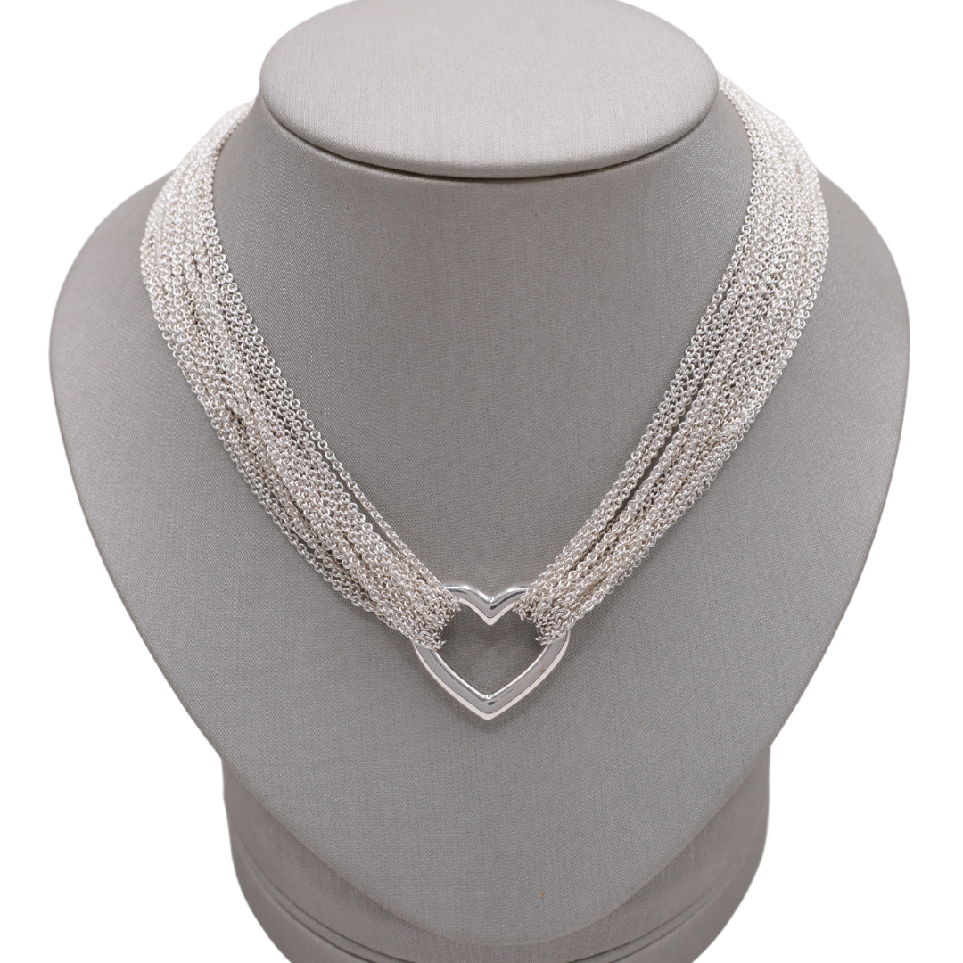 ティファニー Tiffany and Co. Multi Chain Heart Toggle Necklace | Lumina Gem