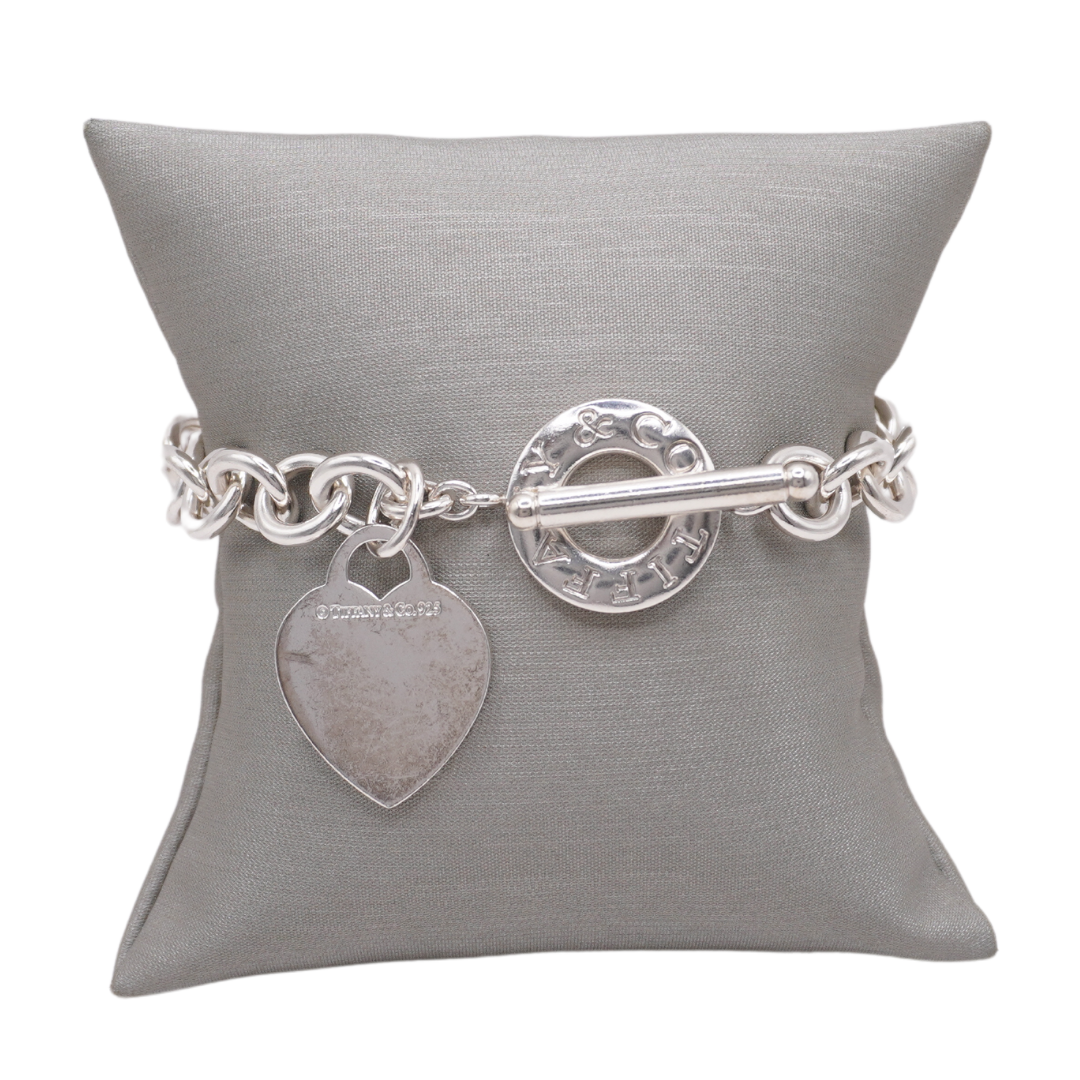 Heart tag toggle bracelet cheap