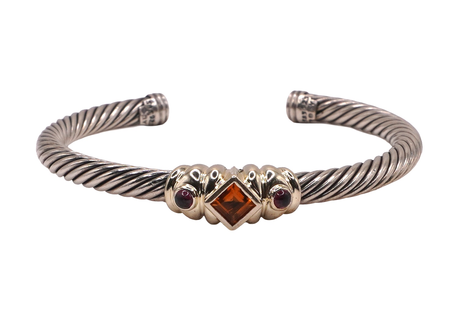 David Yurman Renaissance Citrine and Tourmaline Cable Cuff w