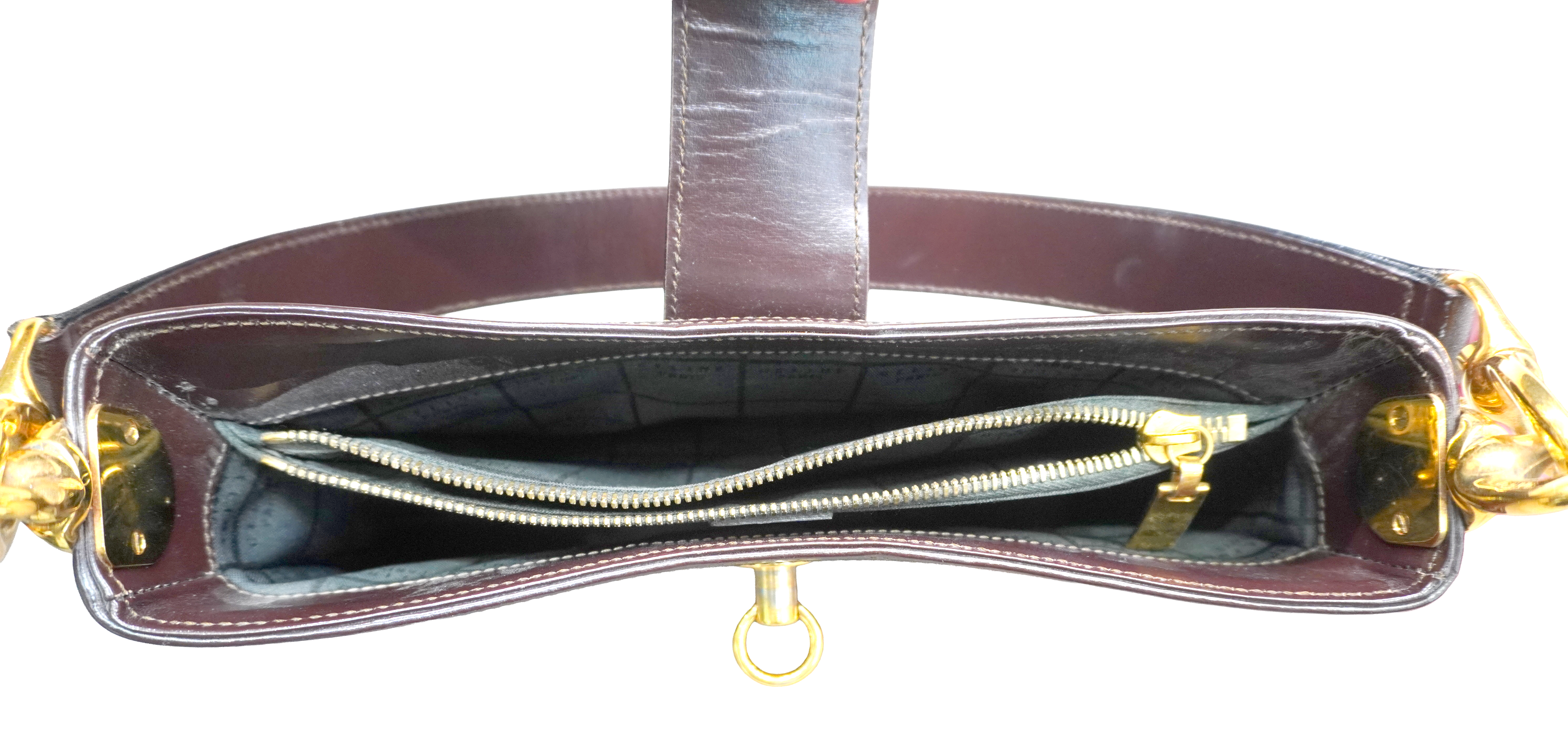intage Celine Gancini Leather Handbag 001-690-00261 - Purses