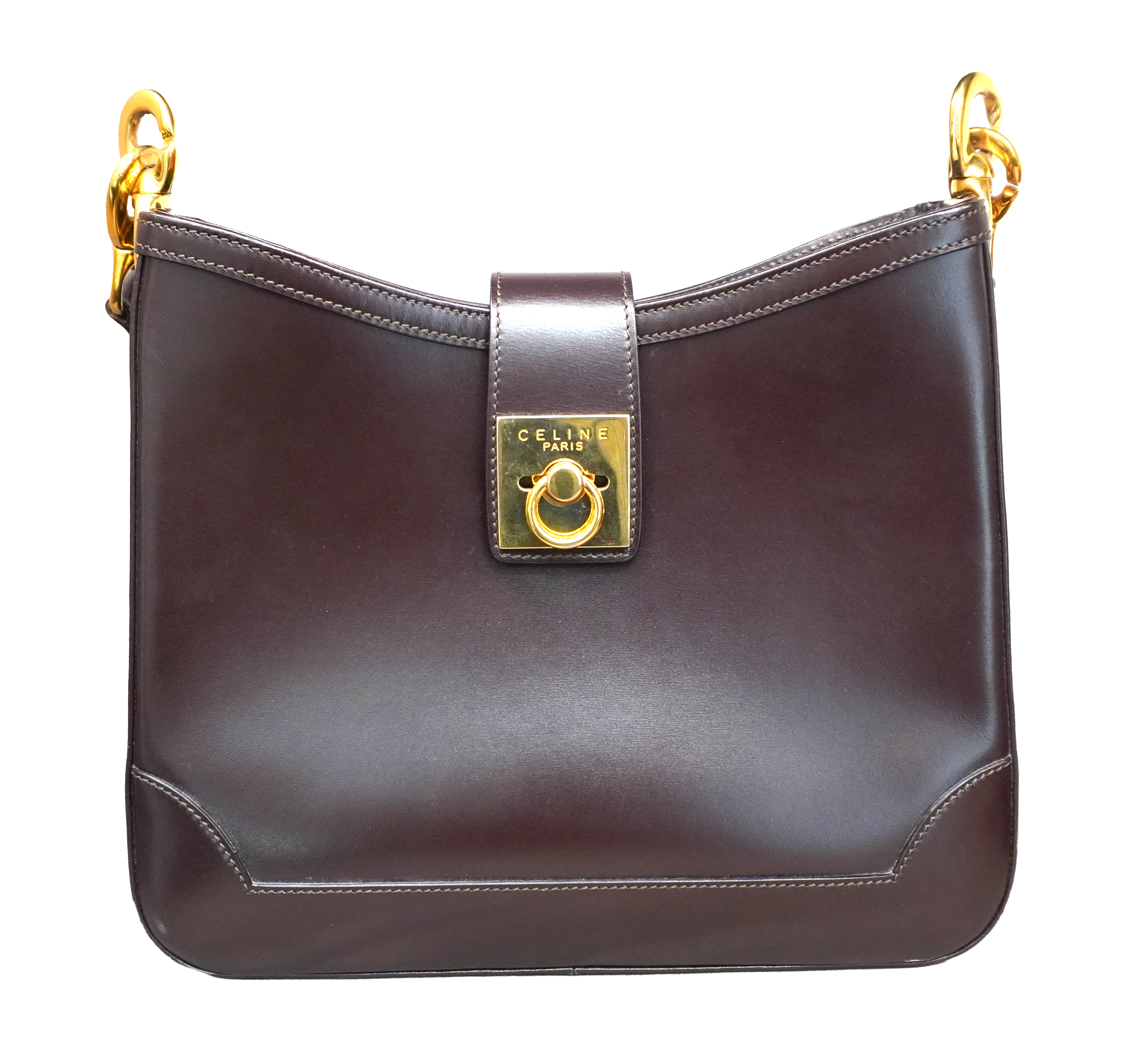 intage Celine Gancini Leather Handbag 001-690-00261 - Purses