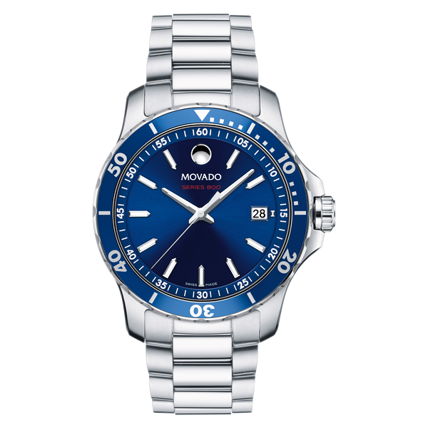 MOVADO腕時計 2600077 Movado Gent Series 800 Silver Dial Steel Case and