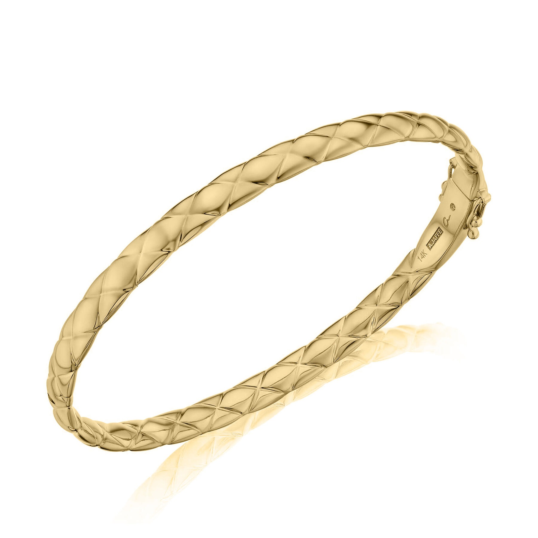 Quilted Bangle 001-440-00047 14KY Mark Allen
