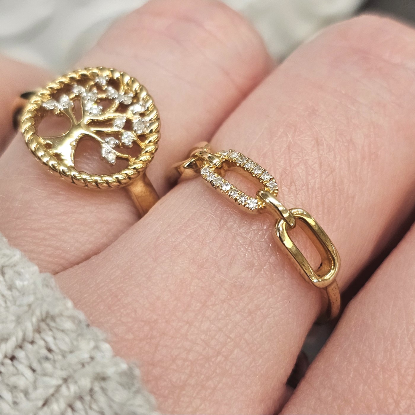 Women's Tree Of Life Ring - Solid 10k Yellow Gold Band Open Design Symbolic Jewelry - View #11