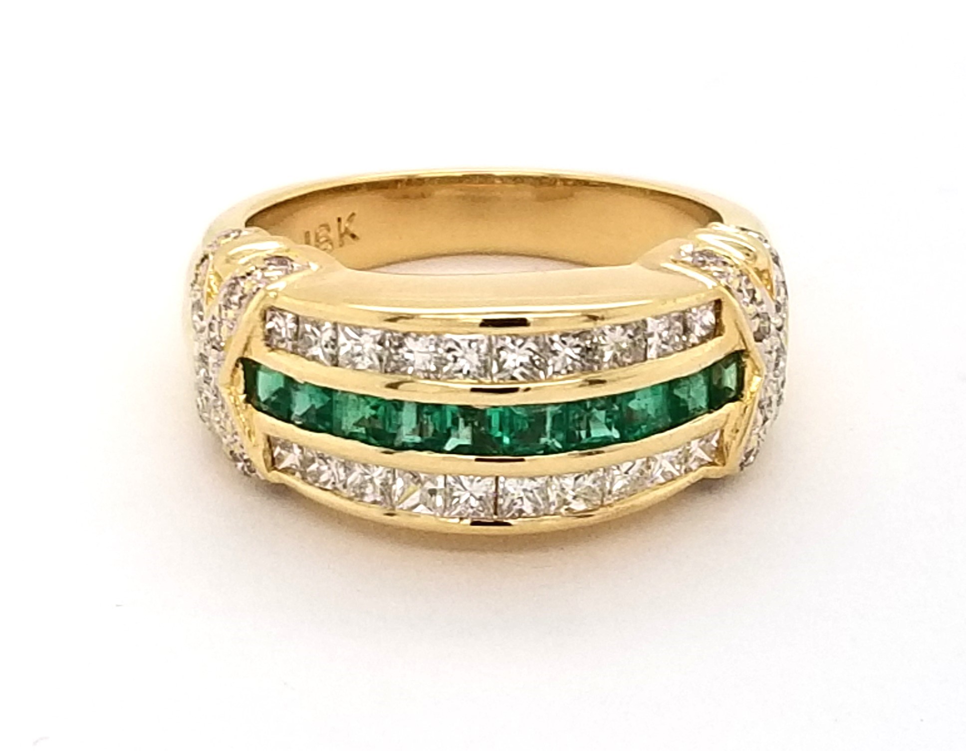 Estate Diamond & Emerald Ring Mark Jewellers La Crosse, WI
