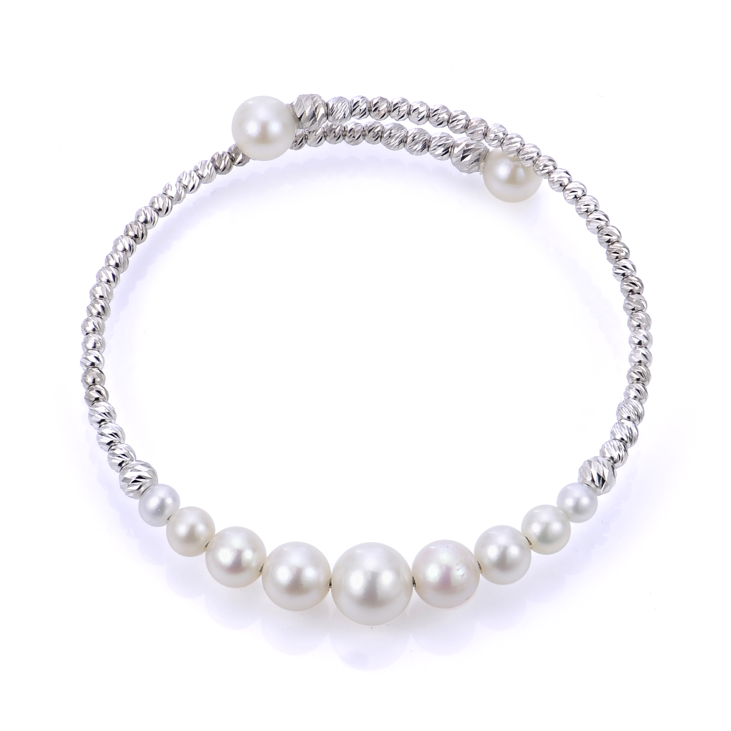 ブレスレット SCUDO  White Ice Pearl Beads Bracelet Pearl Bracelet Ice Bracelet elegant and stylish | BeWooden