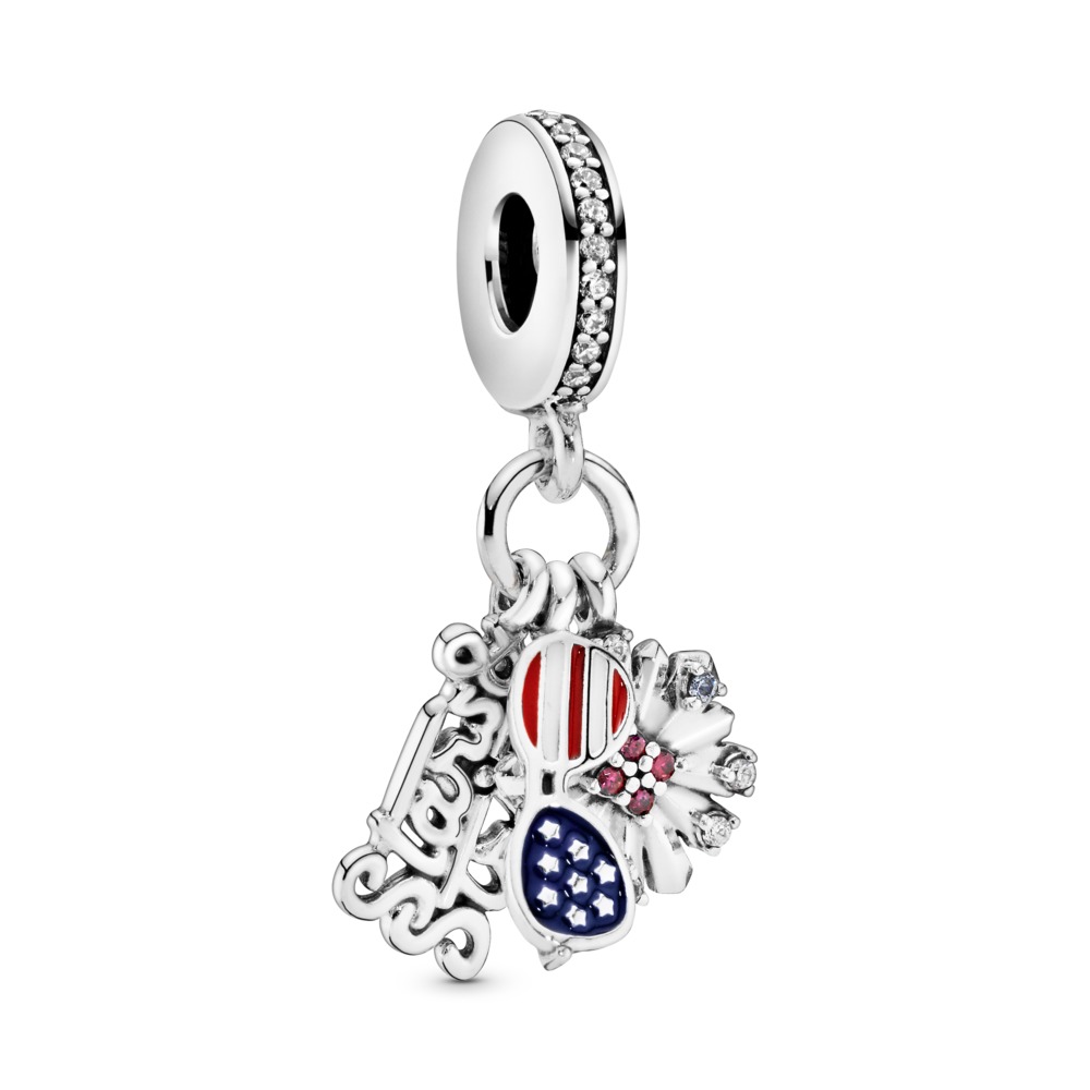 Pandora アメリカ国旗ハートチャーム (US limited) Pandora Sterling Silver United States Heart Flag Charm - Etsy
