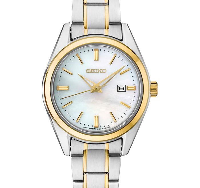 Seiko Silver Stainless Steel Watch with Mother-of-Pearl Dial Seiko Mother of Pearl Dial 25MM S-Steel Bracelet Women main image 2