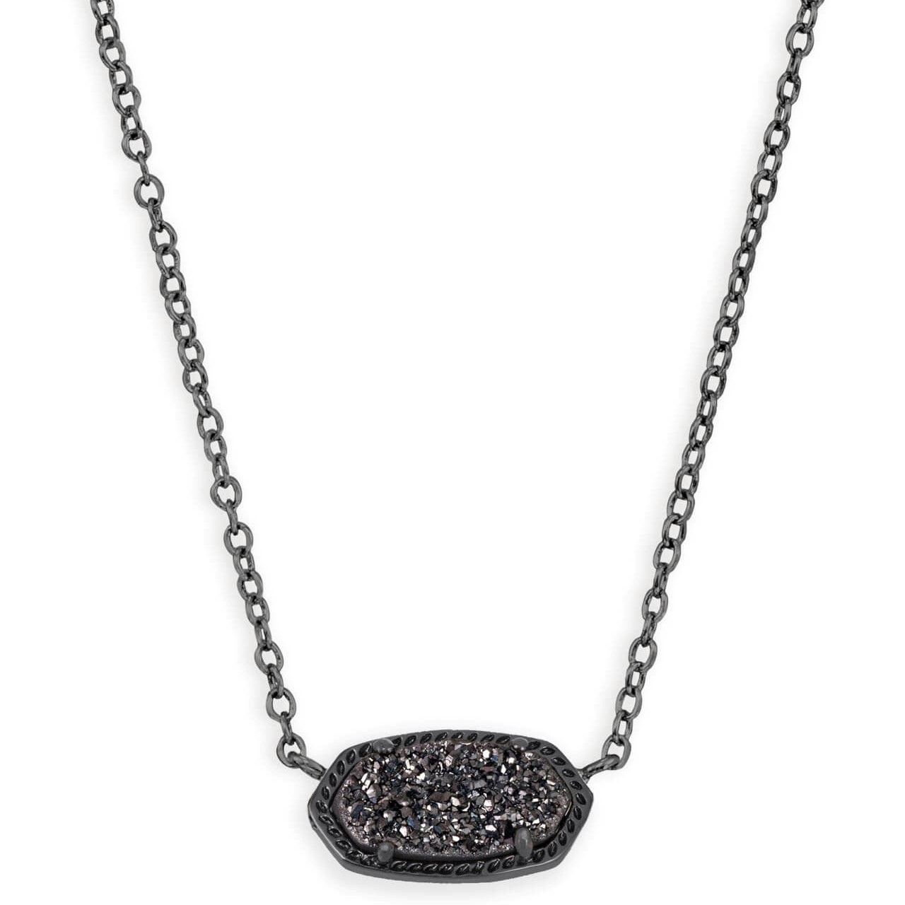 Kendra Scott Elisa Black Drusy Necklace 001-705-47488 Meigs