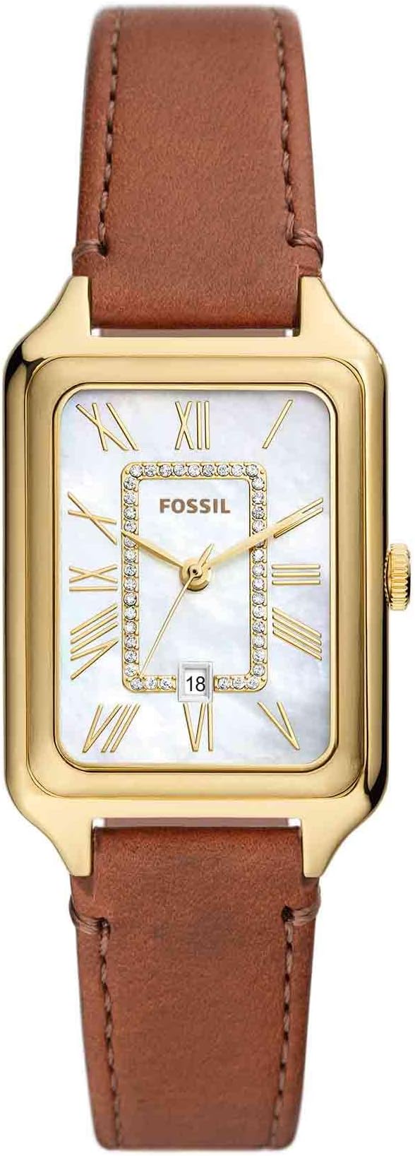 Fossil Women\'s Gold Watch with Textured Dial leather band FOSSIL watches for women from HARLOW collection The  main image 4