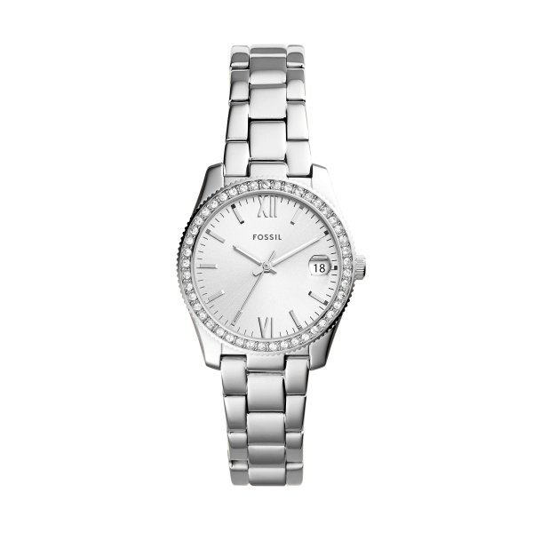 Fósil silver and crystals watch Fossil Ladies Watch Multi Colored Crystals Silver Tone With  main image 3