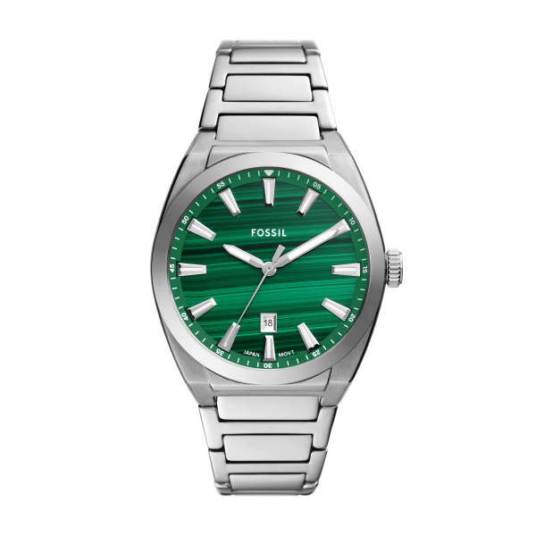 Silver Tone Fossil Watch with Green Face display picture 3