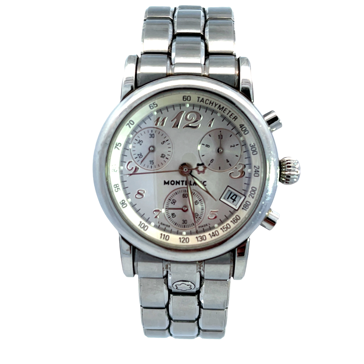 Montblanc Silver Stainless Steel Chronograph Watch | Miner's Den