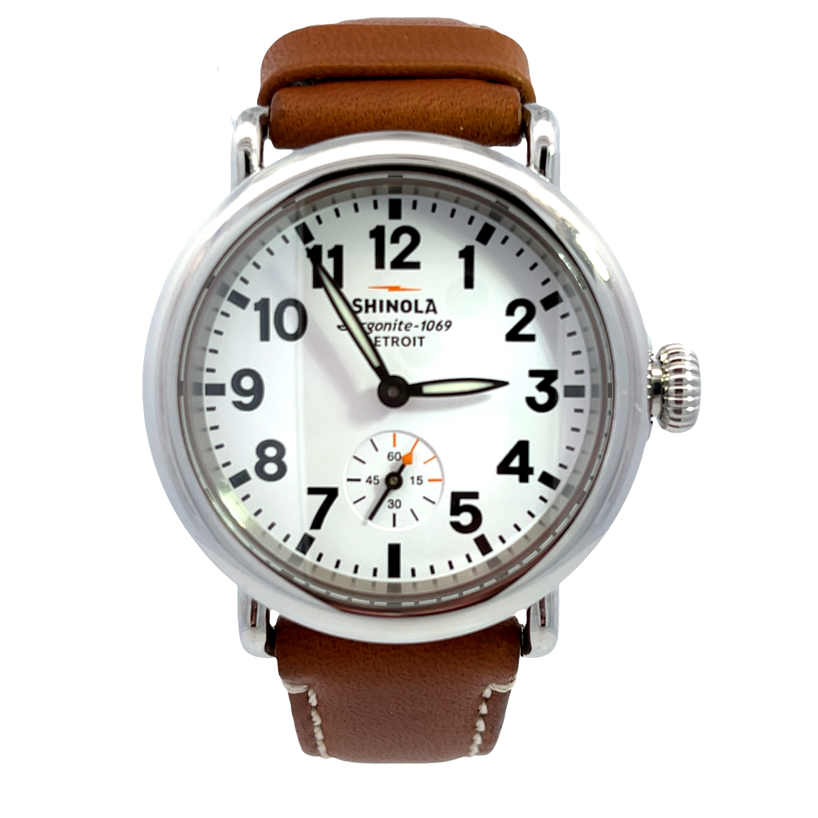 Shinola Brown Leather Argonite 1069 Quartz Watch Miner's Den