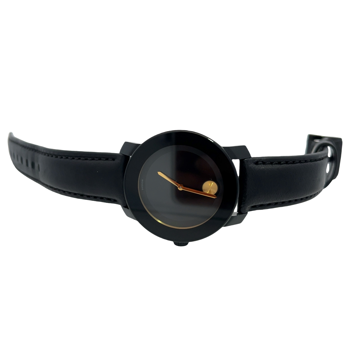 MOVADO クォーツ 腕時計 ブラック ミラー MOVADO QUARTZ DIAMOND BLACK DIAL WRIST WATCH - Gemelli Jewelers