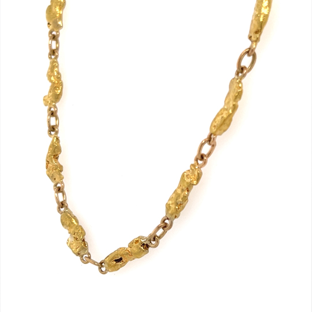 18K Yellow Gold Estate Nugget Chain 001-104-00277 | Minor