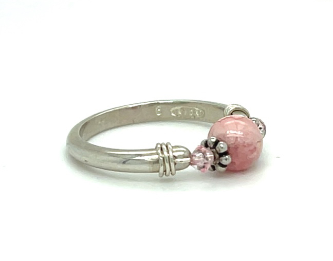 Sterling Silver Estate Rhodochrosite Ring 001-105-00764