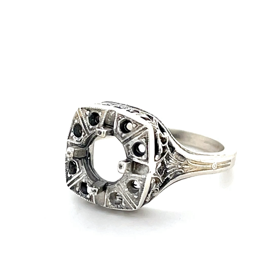 Sterling Silver Ring Mounting 001-420-00131 SS Mountings Minor