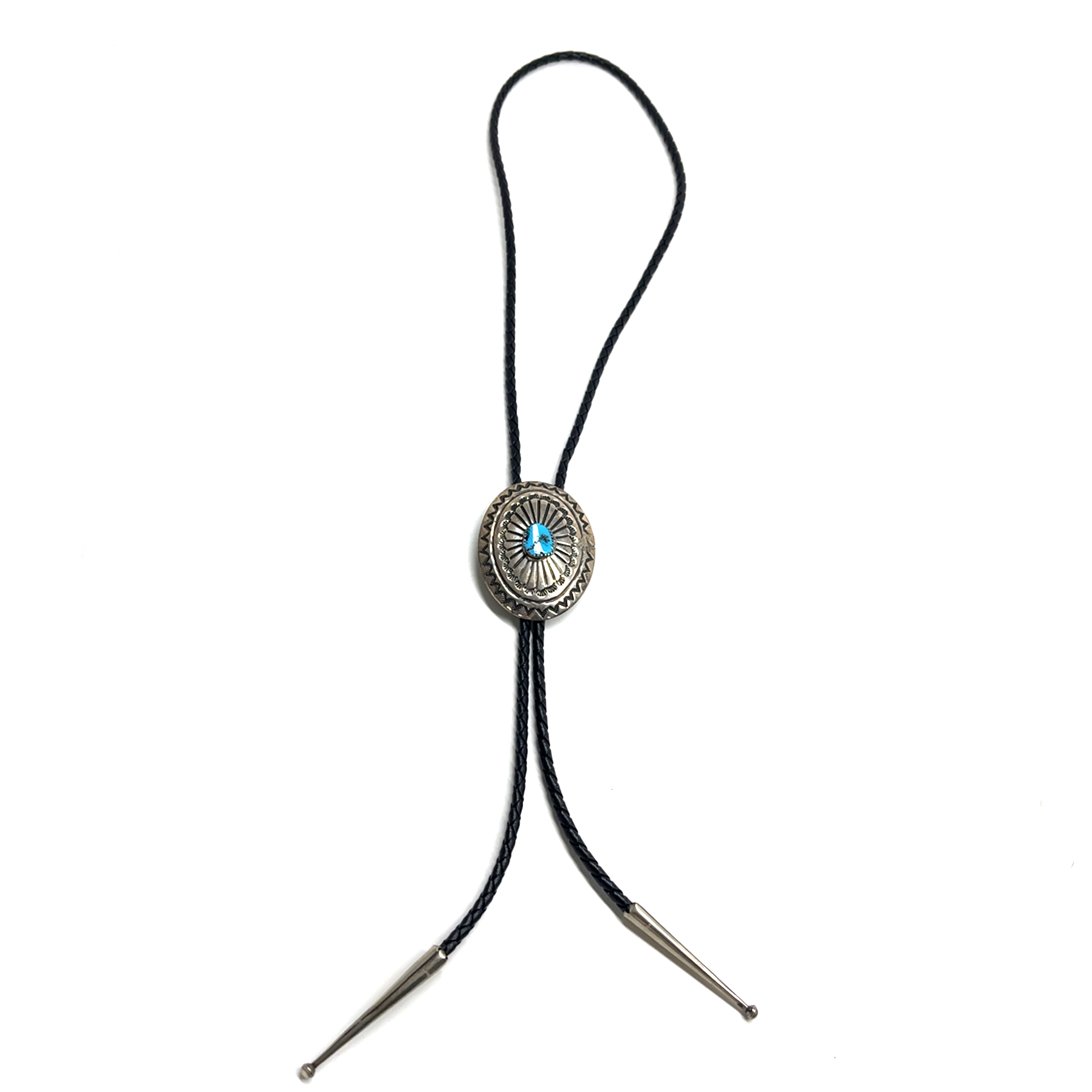 Sterling Silver and Turquoise Western Style Bolo Tie | Minor