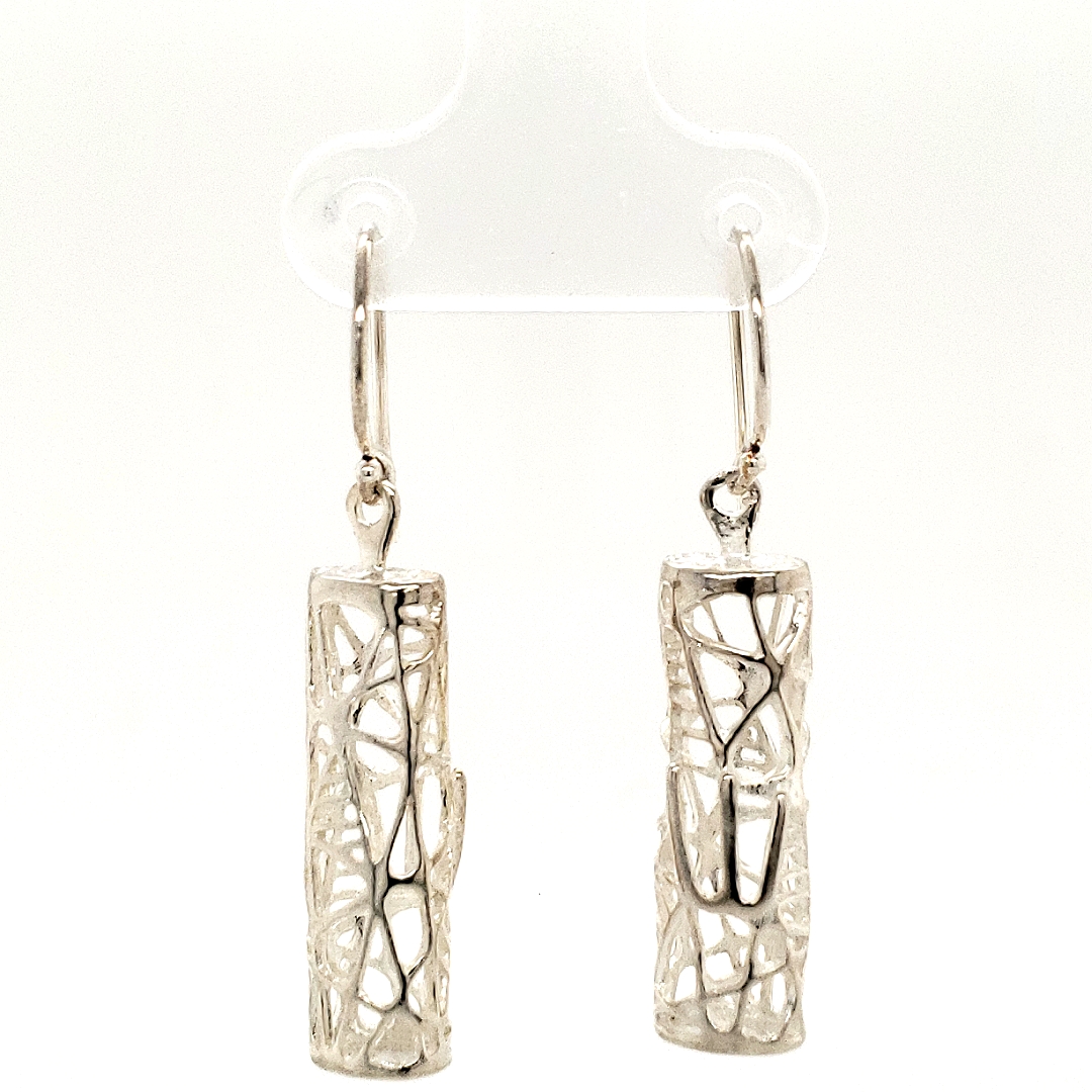 Sterling Silver Mezuzah Wire Earrings 001-645-00621 | Minor