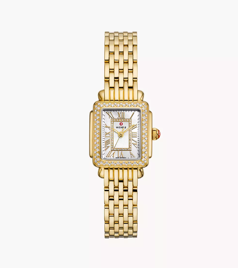 Deco Madison Mini Diamond 18K Gold-Plated Watch By Michele