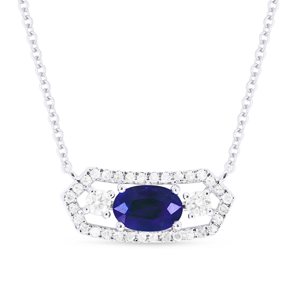 Color Pendant On a Chain 00316101259 14KW Brooklyn Mollys Jewelers
