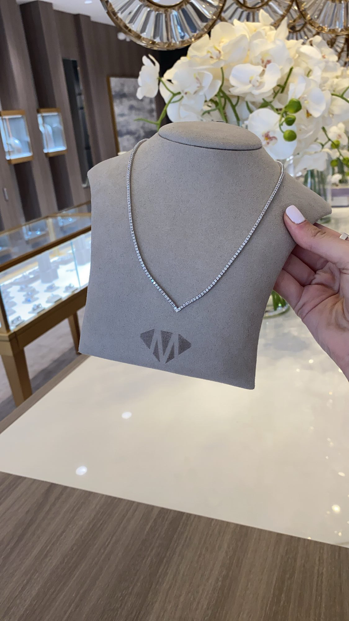 Diamond Necklace 00116501629 14KW Diamond Necklaces Mollys