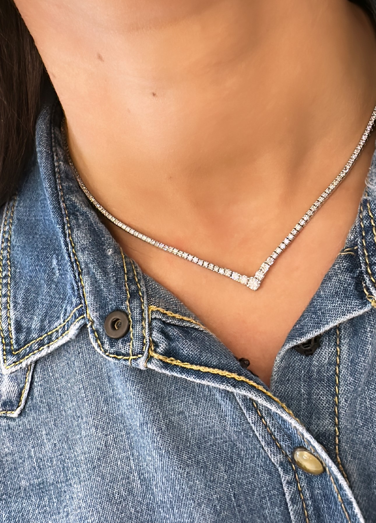 Diamond Necklace 00116501629 14KW Diamond Necklaces Mollys