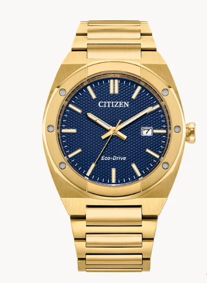 Yellow-Tone Eco-Drive Watch 001-525-00422 - Men's Watches